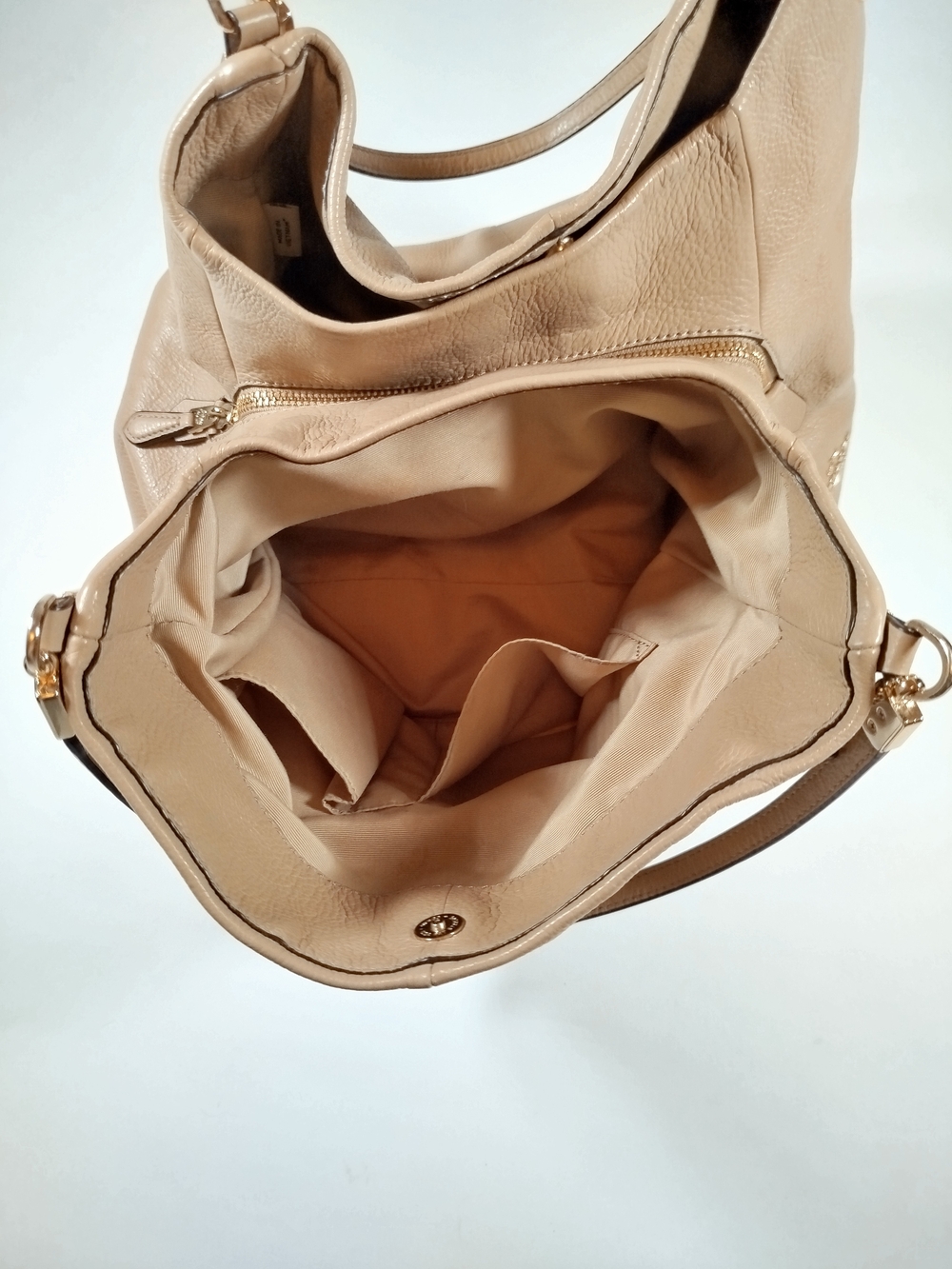 COACH Pebble Leather Hobo Bag in Taupe - Picture 7 of 15